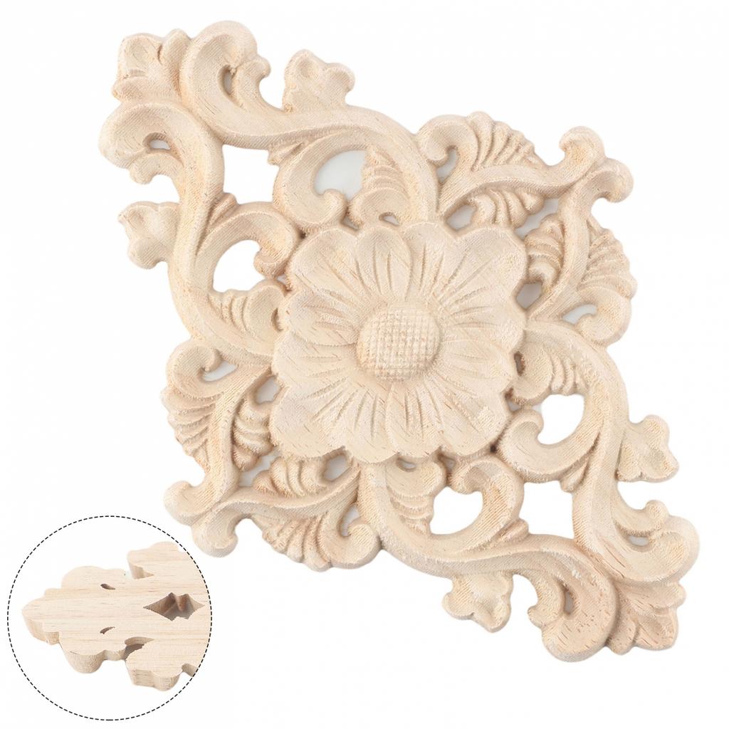 Door Cabinets Applique Wood Carving Furniture Decoration