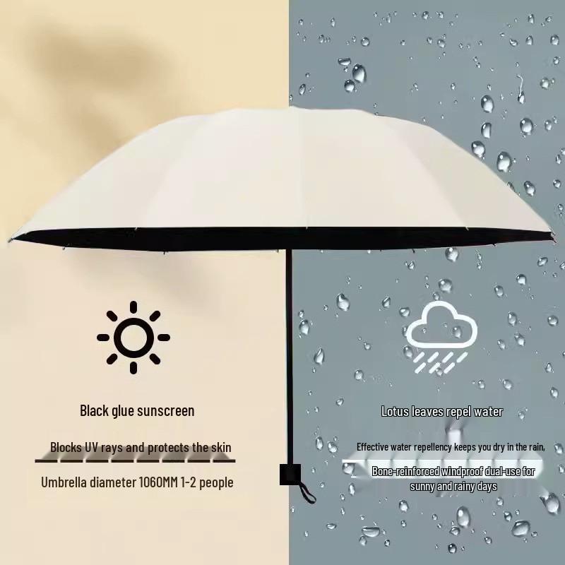Sturdy Windproof & Rainstorm Resistant Extra Large Three-Fold Umbrella for Three