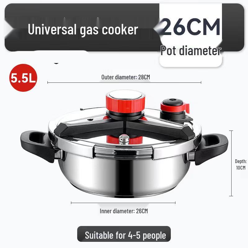 OLOEY 5.5L Commercial Stainless Steel Pressure Cooker