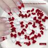 3D Pure White Bow Velvet Nail Art Accessories for Autumn & Winter