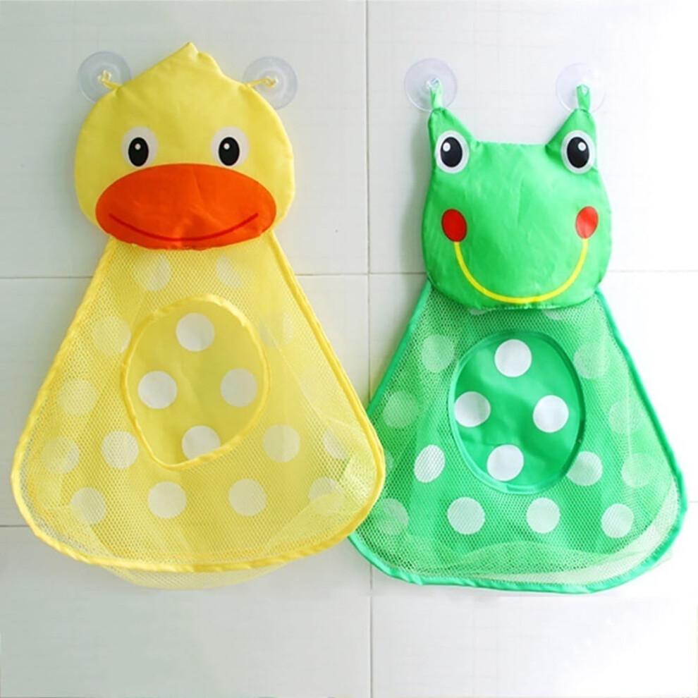 Welling Cute Cartoon Frog Duck Baby Kids Bath Toy Bathroom Mesh Bag Organizer Holder