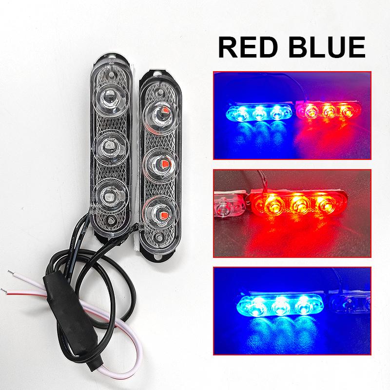 

Світлодіодні світлодіодні стробоскопи SEAMETAL Бічні сигнальні лампи Стробоскопи решітки Миготливий світловий бар Маяк для автомобіля Вантажівка Червоний Синій Світлофор 12V-24V червоний/синій