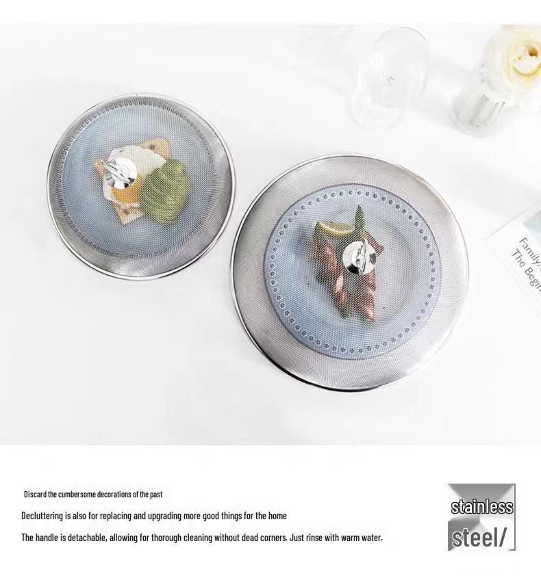 Large Stainless Steel Fly-Proof Dish Cover for Tables
