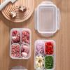 Airtight Lid Food Storage Container 4 Compartment Fridge Organizer Storage Box  Kitchen