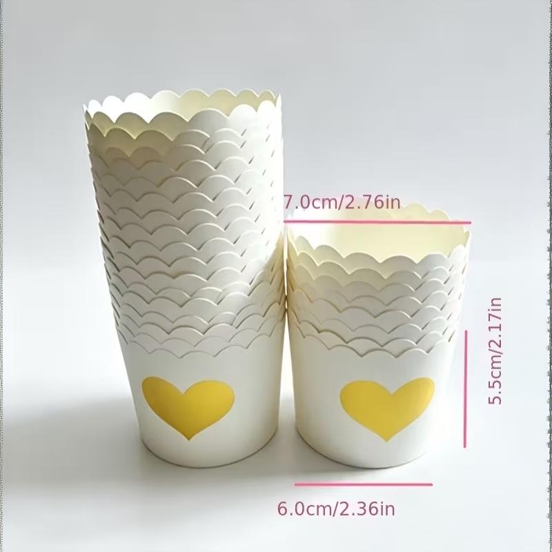 50 Pcs Muffin Cupcake Golden Dot Paper Baking Cup Liner Wedding Party Wrapper Case