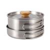 Ensemble de casseroles et poêles de camping en acier inoxydable pour l'extérieur, ensemble de casseroles et poêles polyvalentes, fournitures de camping