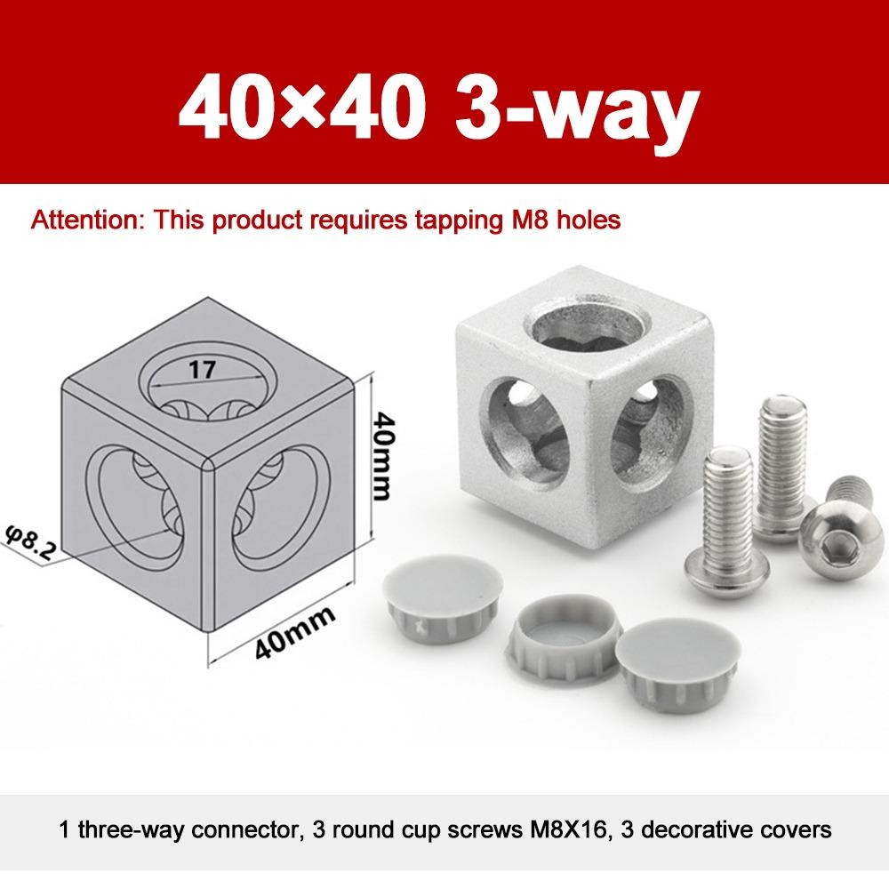 1Pcs 2020 3030 4040 4545 Aluminum Cube Corner Connector Aluminum Cube Design Aluminum Profile Fastener Profile Joint