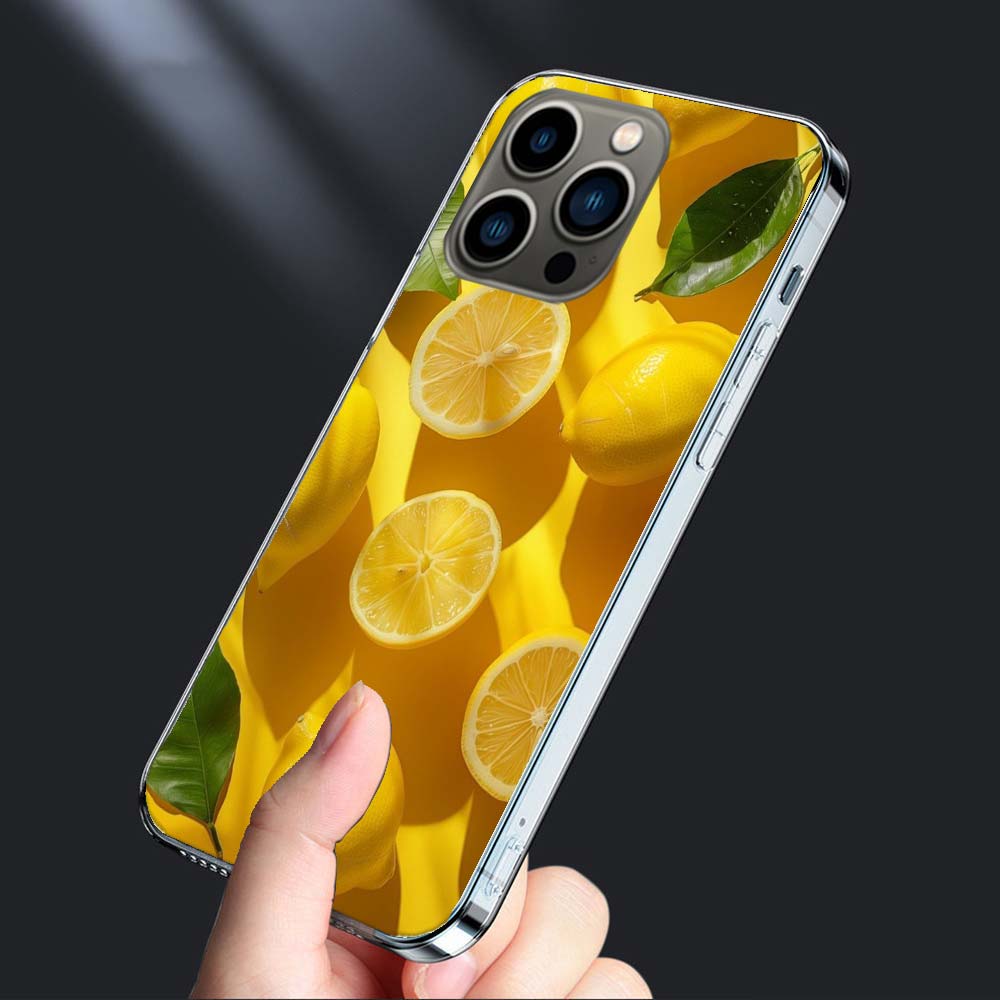 Refreshing Yellow Lemon In Summer Phone Case For Iphone 16E 15 Pro 14 Plus 17E 16 17 Pro Max Air 11 12 13 Mini Shockproof Cap
