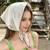 Elegant Polka Dot Headscarf Stylish black white headwear fashionable simple versatile spring summer multi-functional accessory