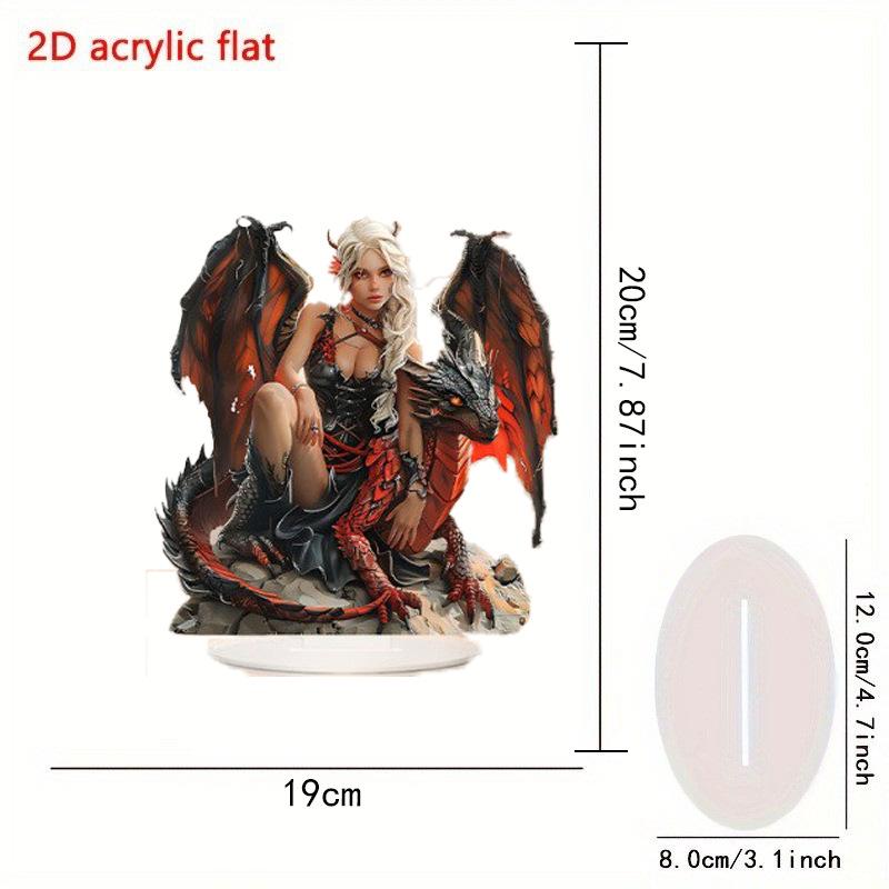Fire Dragon Sacred Flame Desktop Ornament with Base