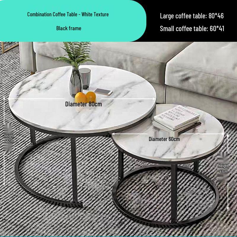 Round Light Luxury Coffee Table for Small Living Spaces