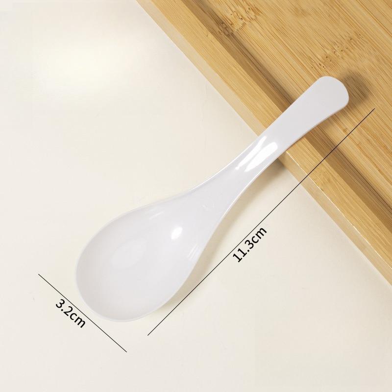 Disposable Spoons Plastic Portable Takeaway Household Rice Spoons Dessert Spoon Fruit Scoop Disposable Kitchenware 50pcs-bulk