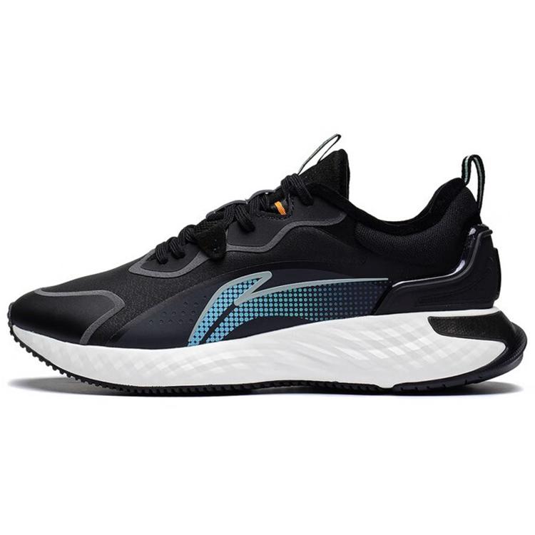 

Li Ning Cushioning Low top Sports Casual Shoes Men s Black Blue AGLS219-2