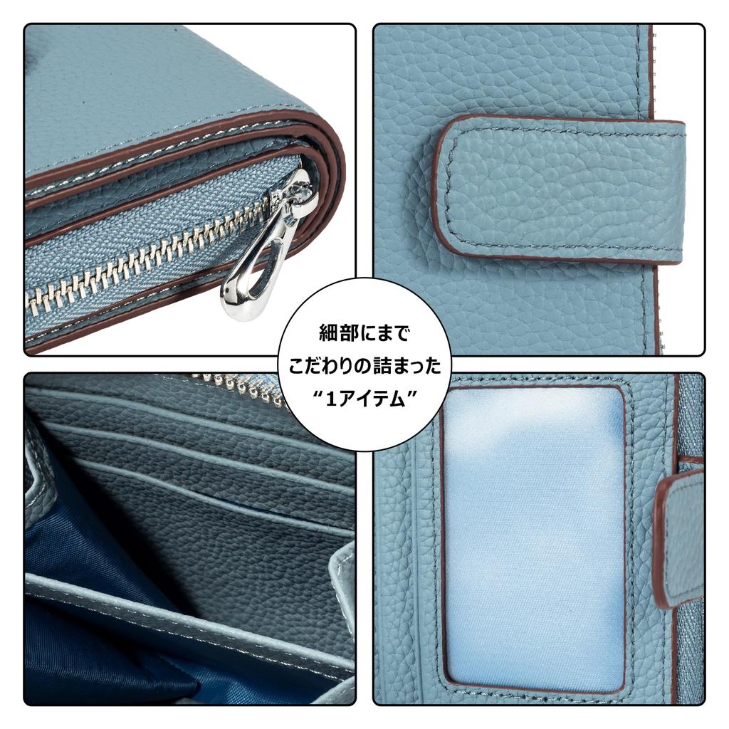 Belleza Eterna Women's Bifold Wallet, Certified Genuine Leather, Anti-Skimming, Compact and Lightweight, with Coin Purse and Card Slots, Perfect as a