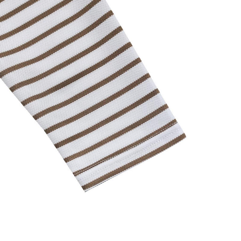 Men's Casual And Trendy Long,sleeved Shirt With A Base Layer And Horizontal Striped Round,neck Top