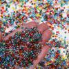 Forsølvede 3 mm glassfrøperler for DIY-smykker - Flere farger