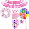 1 Set Pet Bandana Washable Comfortable Improve Ambience Cute Dog Birthday Party Hat