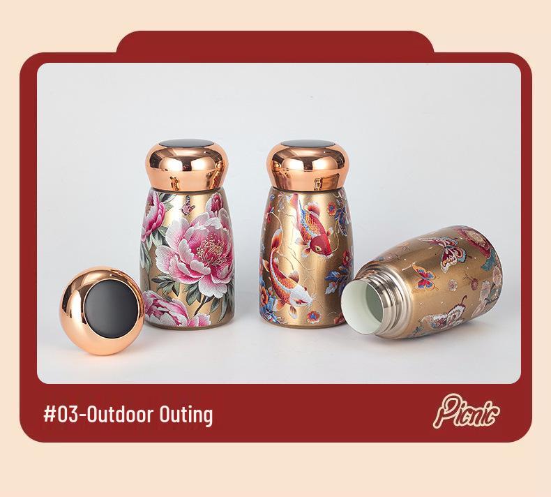 316 Stainless Steel Retro Smart Insulated Cup - Portable, Stylish Mini Water Cup