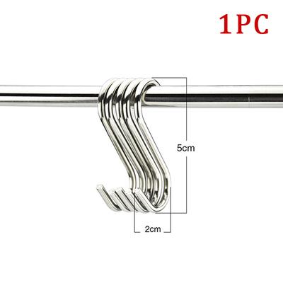 Ganchos en Forma de S de Acero Inoxidable Gancho Colgante Multifunción Para Ropa Bolsas Toallas Almacenamiento para Hogar Cocina Baño Soportes de Estante