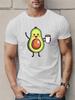 Avocado Print T Shirt, Tees For Men, Casual Short Sleeve T-shirt For Summer