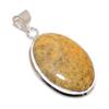 Fossil Coral Gemstone 925 Solid Sterling Silver Jewelry Pendant 1.85" SU-10228