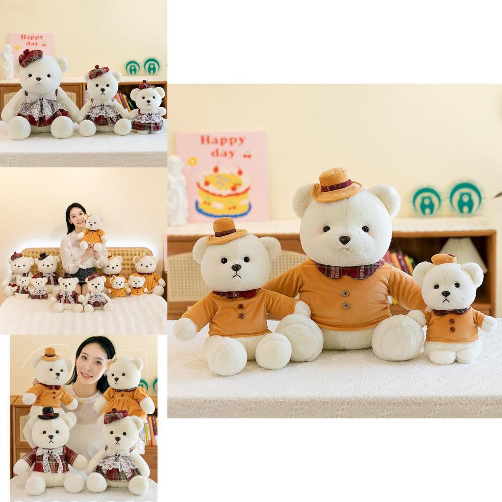 Adorable Plush Bear Doll Cute Cartoon Wedding Couple Gift For Birthdays And Celebrations 22cm 35cm 45cm Sizes Available