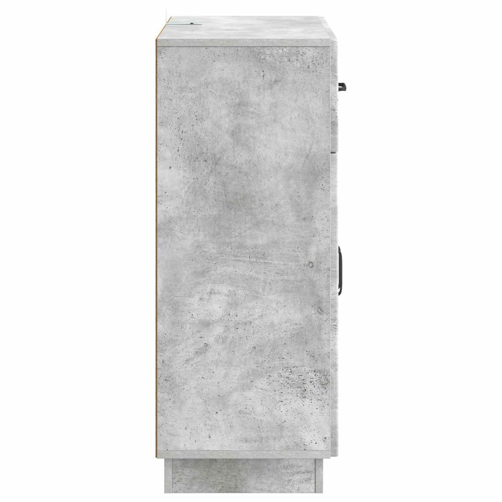 Sideboard Concrete Grey 66 x 34.5 x 87 cm Engineered Wood