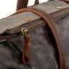 Waterproof Waxed Canvas Travel Backpack with Color-block Design for Men and Women, Fits Laptops
