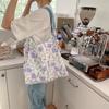3 Gentle floral canvas bag Women's shoulder large capacity canvas bag Commuter hand bag
