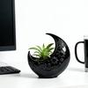 Květináč s měsícem, Umělecký držák na rostliny měsíc a hvězda, Elegantní květináč pro vnitřní i venkovní použití, Dekorace do domácnosti, Dárek pro milovníky rostlin