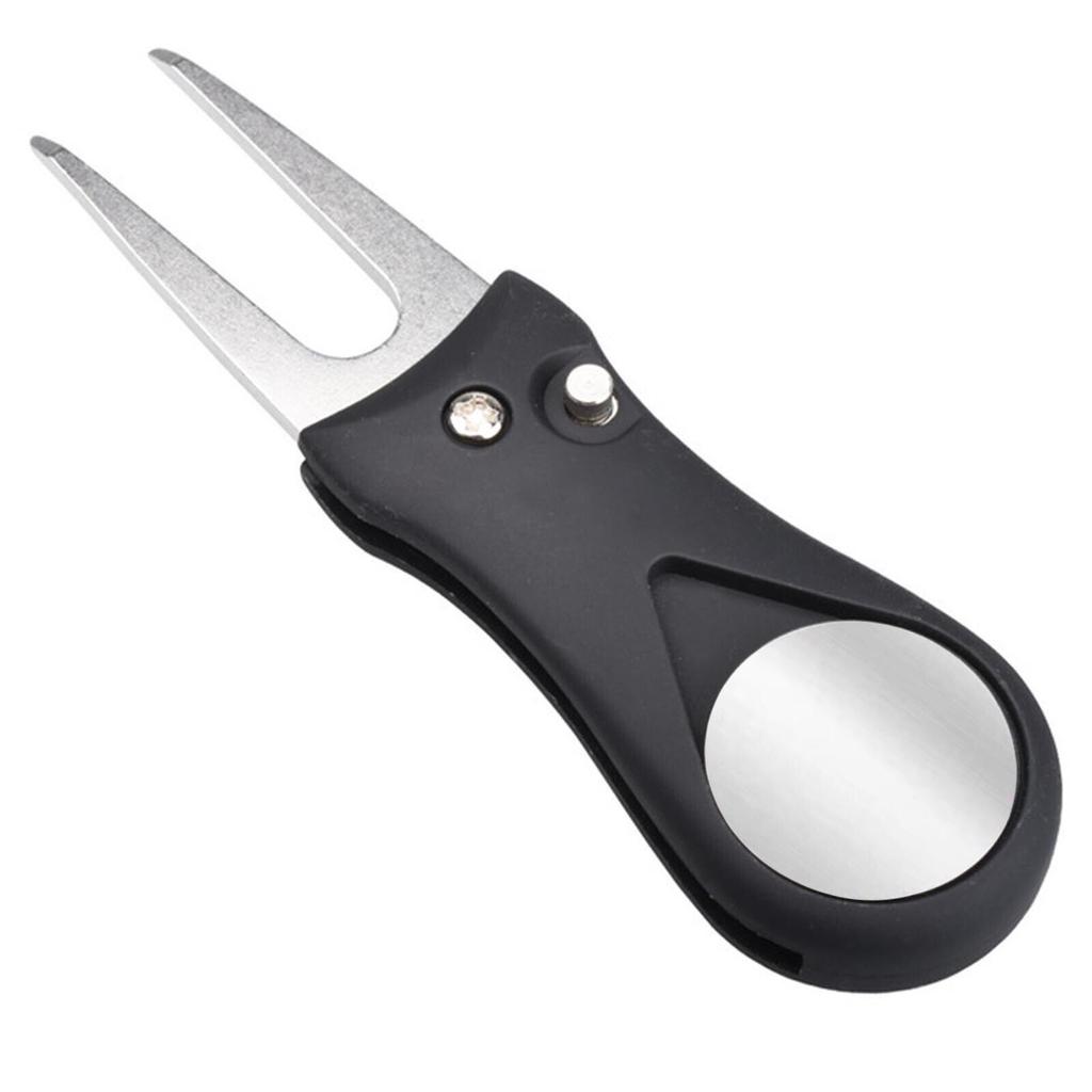 Foldable Golf Tool With Pop-up Button Magnetic Ball Marker Screwdriver Cordless
