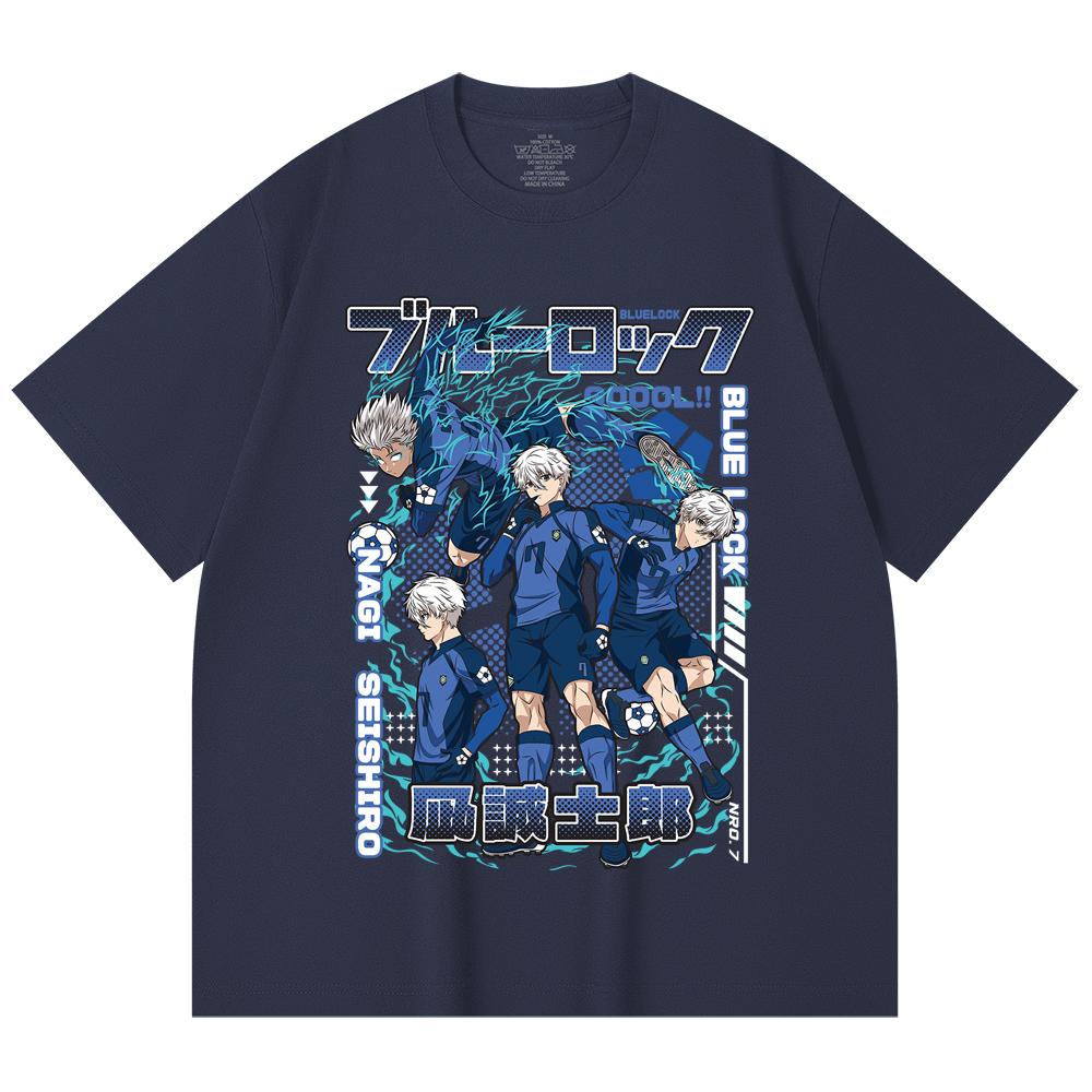 230 Gsm 100% Cotton Blue Lock V3 Print Unisex Heavy Cotton T Shirt