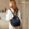 10 Groß Kann Zoll Mini Oxford PU Blau [SUNLUTO] Damenrucksack, Niedlich, Stilvoll, Klein, Taschen, Fassungsvermögen, 9.7 iPad, Tasche, Erwachsene, Wasserdicht,