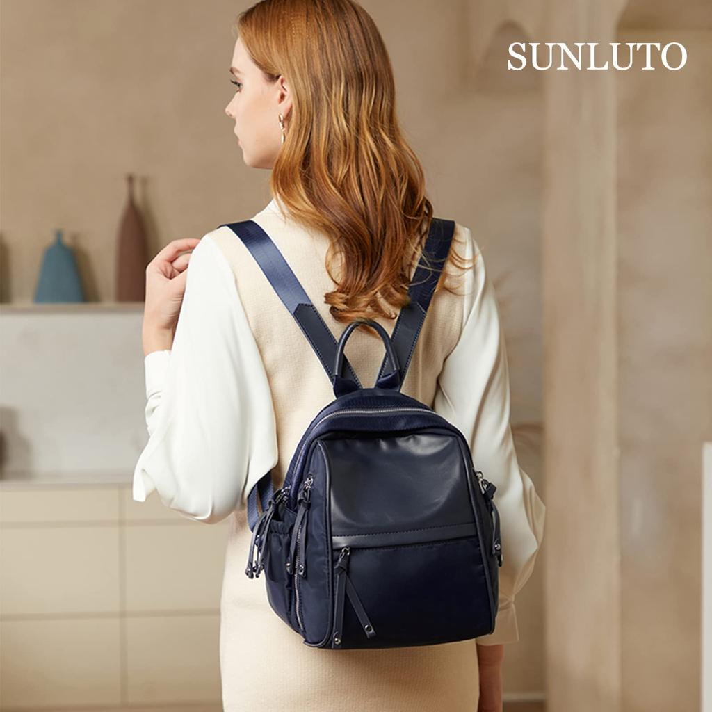 10 Groß Kann Zoll Mini Oxford PU Blau [SUNLUTO] Damenrucksack, Niedlich, Stilvoll, Klein, Taschen, Fassungsvermögen, 9.7 iPad, Tasche, Erwachsene, Wasserdicht,