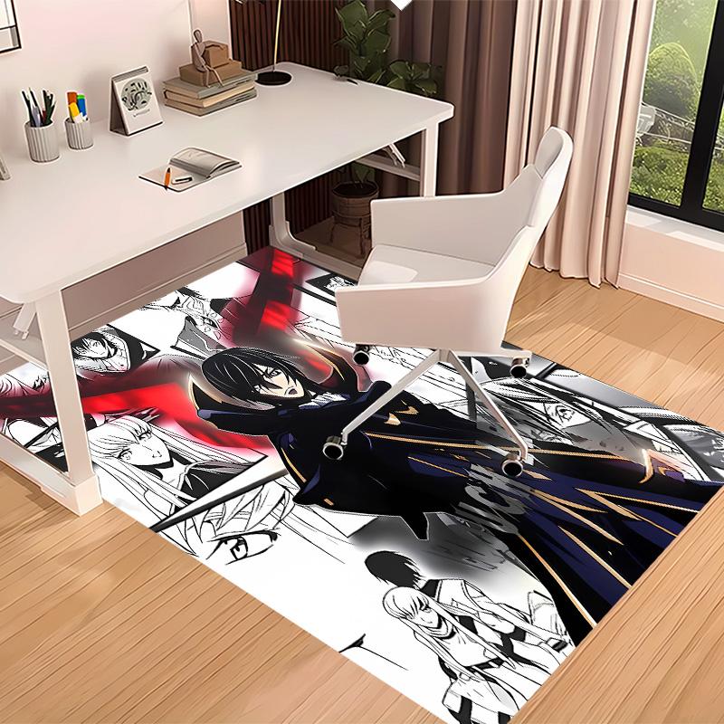 Anime Code Geass Printed Absorbent Washable Carpet,Non-Slip Bathroom Mats,Kitchen Rugs,Living Room Entrance,Camping Picnic Rugs