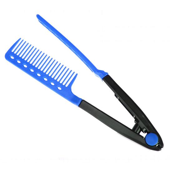 Portable DIY Salon Flat Iron Hair Straightener V Comb Hairdressing Styling Tool