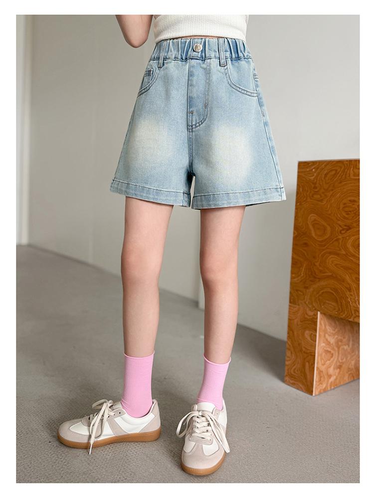 Girls' Denim Shorts Summer Thin 2026 New Style Children's Summer Clothes Stylish and Fashionable Girls' Summer Hot Pants