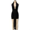 Women's Sexy Leopard Print Slim Fit Halter Dress - Spring/Summer Fashion with Deep V Backless Design