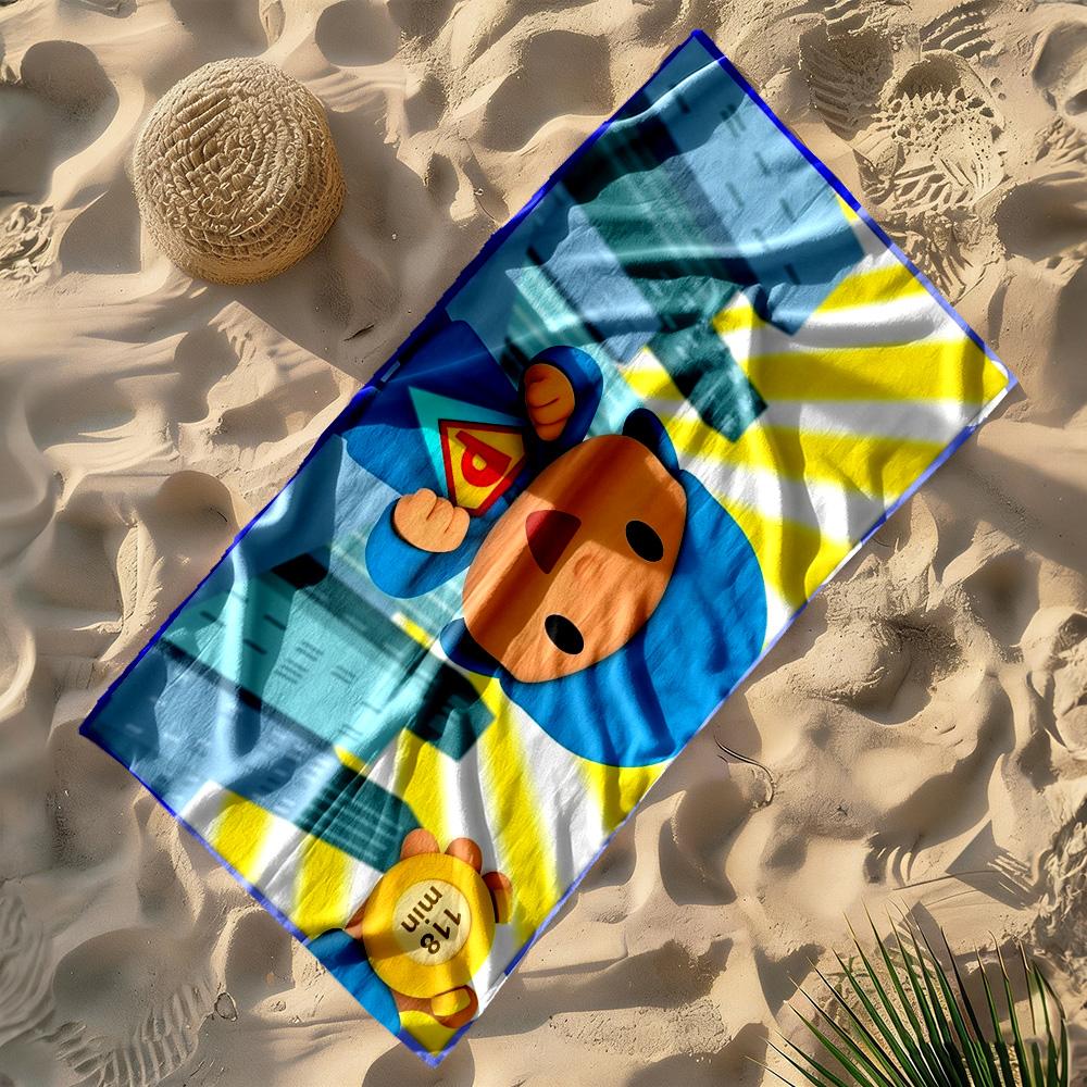Pocoyo Beach Towel Super Soft & Absorbent Comfortable Lightweight Suitable for Swimming, Gym, Camping, Yoga Vacation