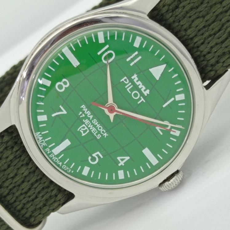 

OLD HMT PILOT INDIAN МУЖСКИЕ МЕХАНИЧЕСКИЕ ЧАСЫ a415055-1 Артикул010-a415055