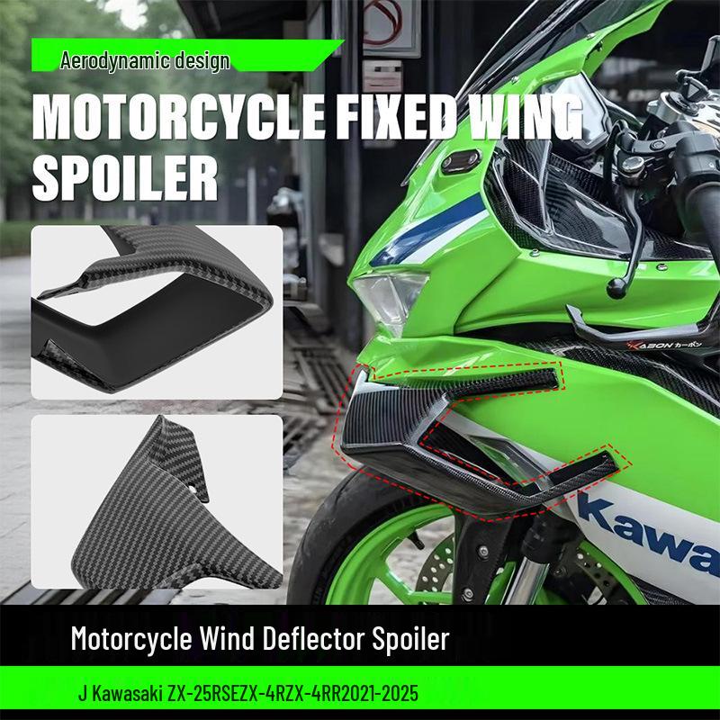 Kawasaki ZX-25RSE, ZX-4R, ZX-4RR Motorcycle Wind Deflector Side Wing Fairing (2021-2025)