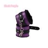 Leather Plush Handcuffs - Adult Bondage and Teasing Restraint Toys