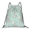 Custom D-Doraemones Drawstring Backpack Women Men Gym Sport Sackpack Foldable Cartoon Training Bag Sack