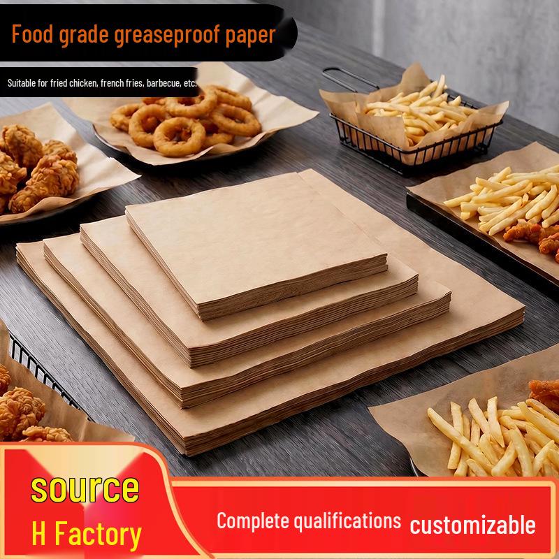 Oil-Absorbing Paper for Fried Foods: Frying Mats for Chicken, Fries, BBQ, and Snacks – Oilproof and Ideal for Commercial Use