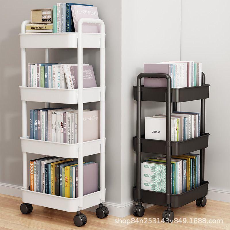 Vícevrstvý mobilní úložný stojan do kuchyně, ložnice a koupelny