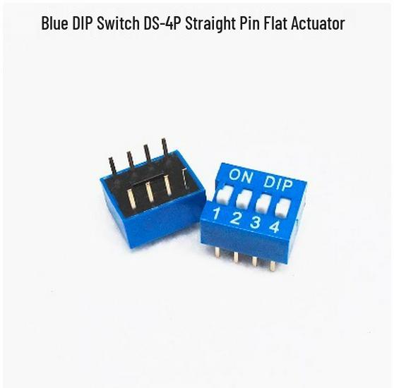 Red DIP Switch, 2.54mm, 1-12 Positions, Through-hole, Flat Actuator