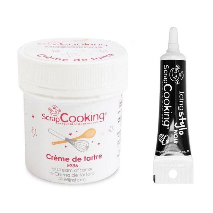 Crème de tartre 50 g + Stylo de glaçage noir