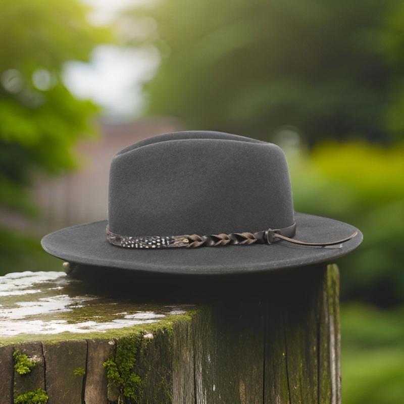 Eye Catching Western Hat Cosplay Costume Hat Stage Show Props Hat Halloween Costume Leather Belt Hat Carnivals Party Hat