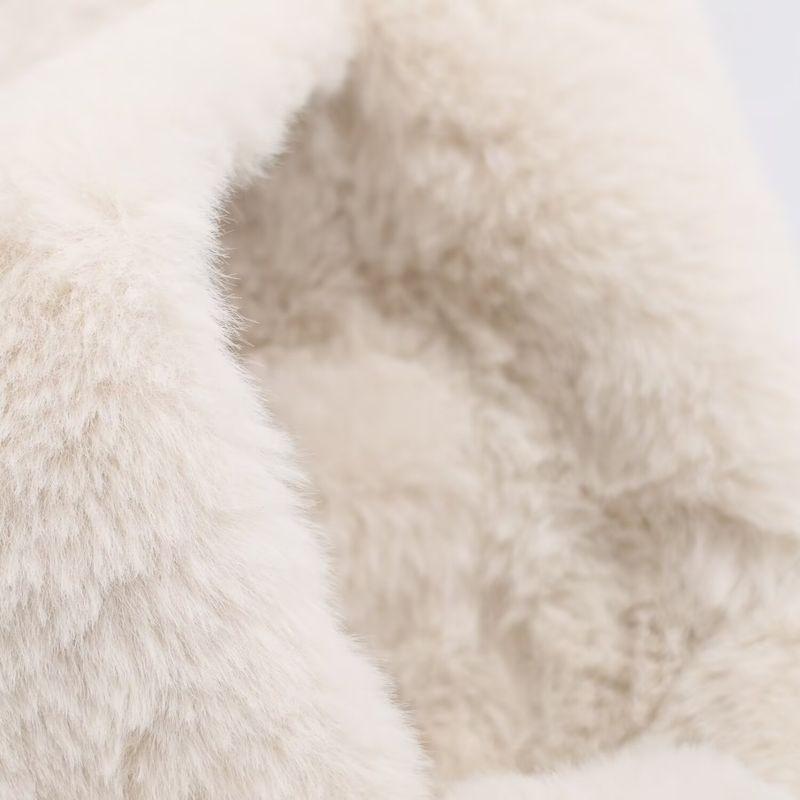 Za Autumn and Winter New Arrivals Women's Clothing Zr European and American Style Fashionable Hooded Faux Fur Effect Vest 6318800