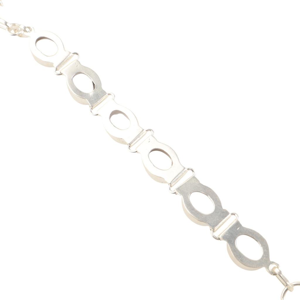 Kamień selenitowy Srebro próby 925 Biżuteria Ręcznie robiona Bransoletka 8" Dla kobiet RB-4-22